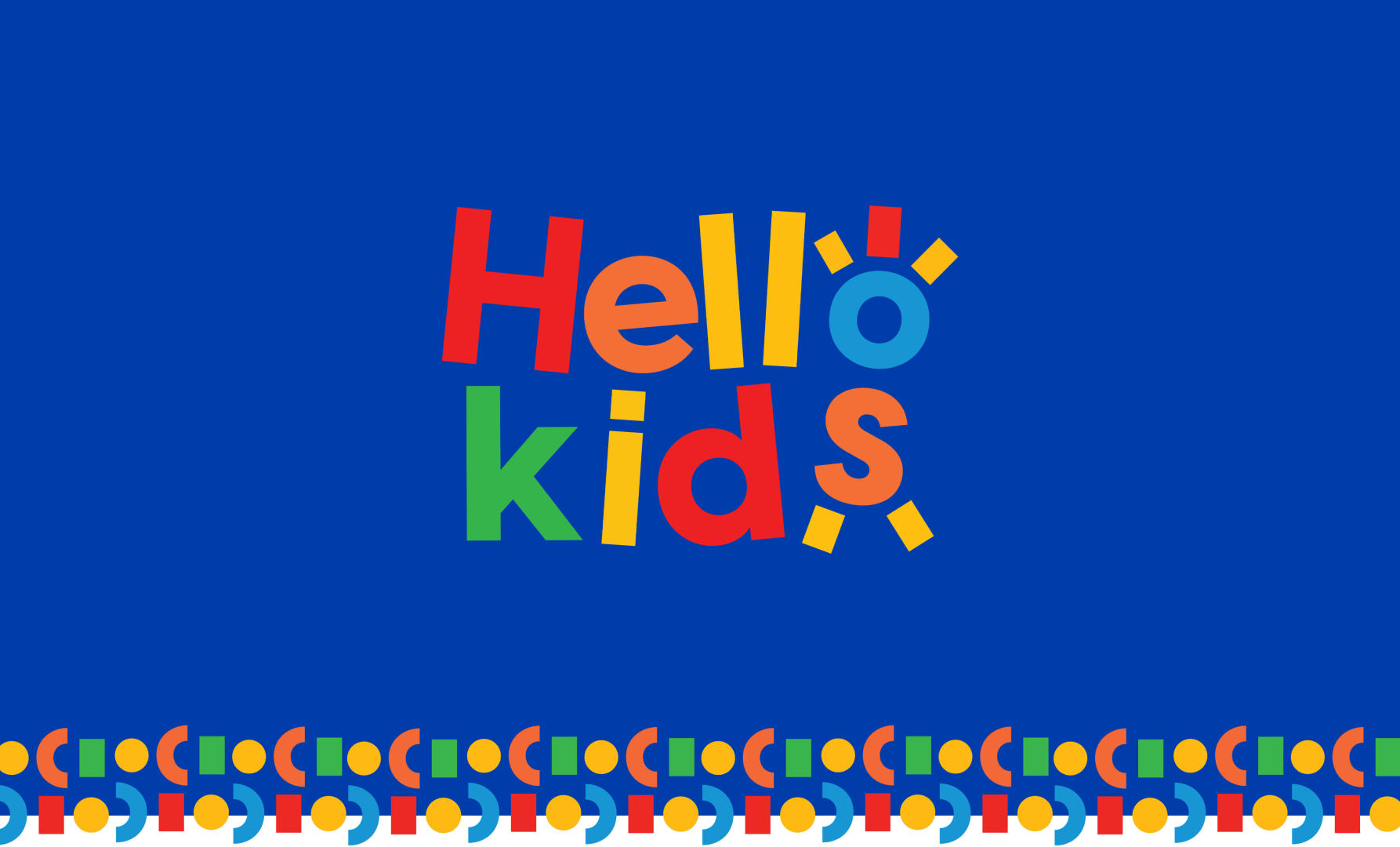Branding visual identity, Logo design, Hello Kids